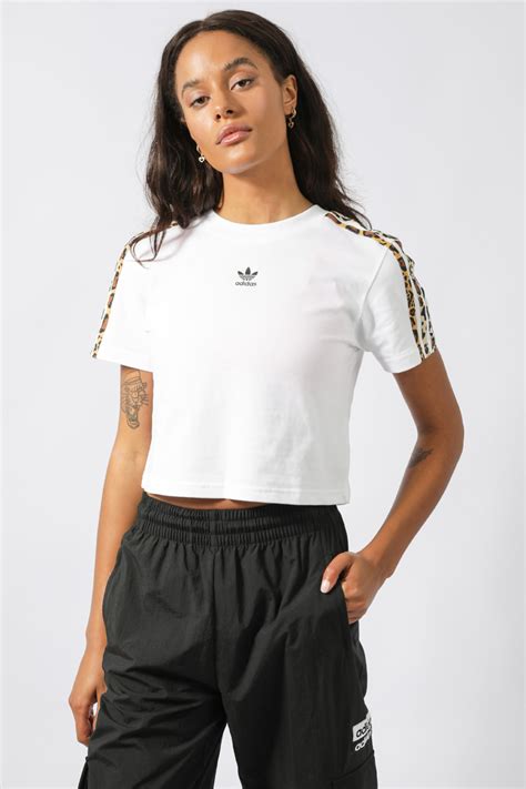 adidas crop shirt weiß